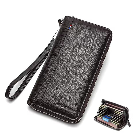 Carteira Bison Denim Grande Couro Legítimo Original Premium Leather