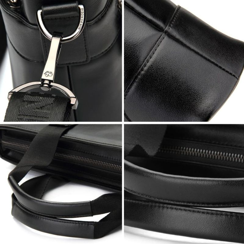 Bolsa Masculina Carteiro Bison Denim Max em Couro Legítimo