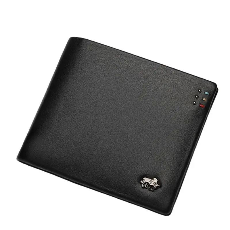 Carteira Masculina Bison Denim em Couro Legítimo Preta