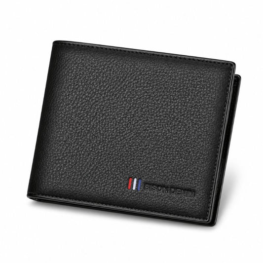 Carteira Bison Denim Slim Executive em Couro Legítimo