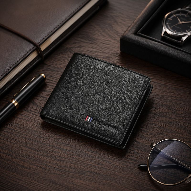 Carteira Bison Denim Slim Executive em Couro Legítimo Masculina