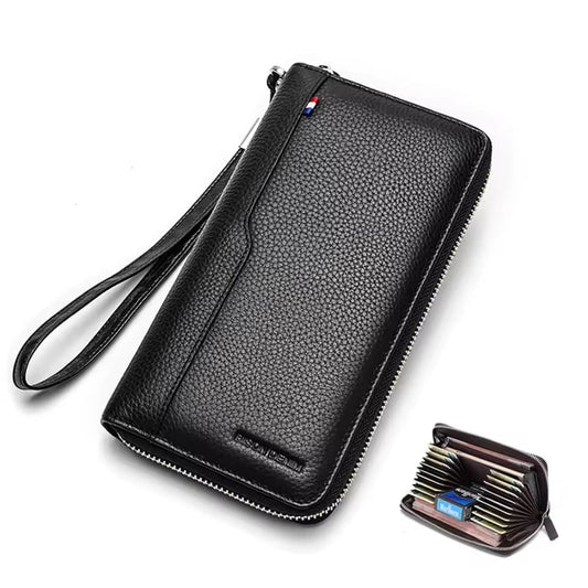 Carteira Bison Denim Grande Couro Legítimo Original Premium Leather