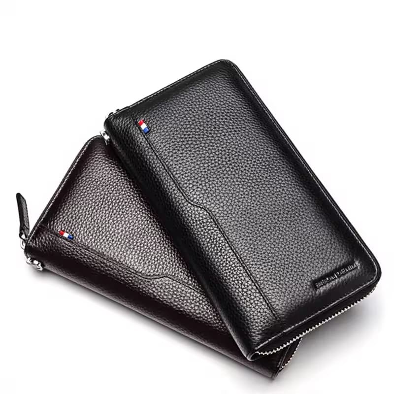 Carteira Bison Denim Grande Couro Legítimo Original Premium Leather