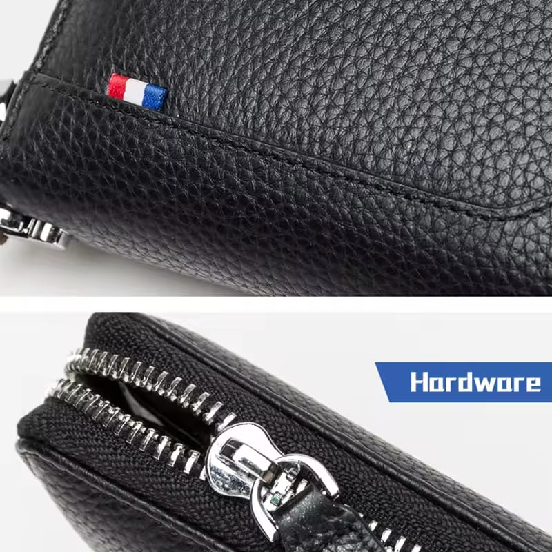 Carteira Bison Denim Grande Couro Legítimo Original Premium Leather