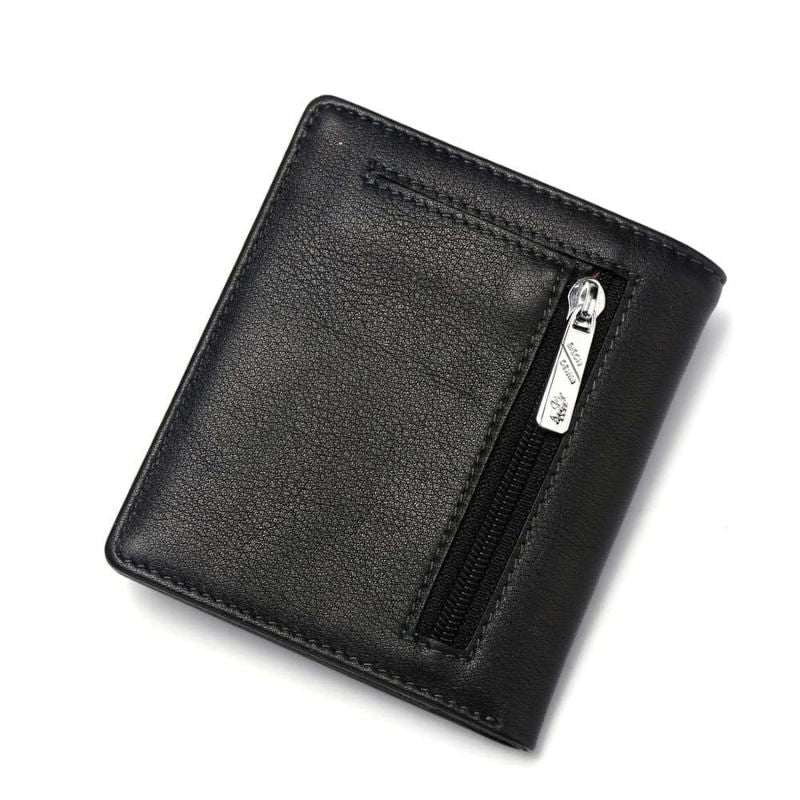 Parte interna da carteira masculina Bison Denim com bolso com zíper