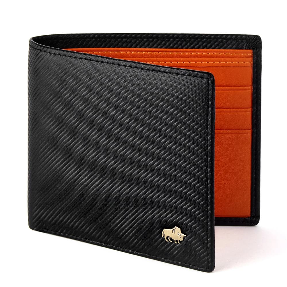 Carteira Bison Denim Bifold Couro Legítimo Original Carbon