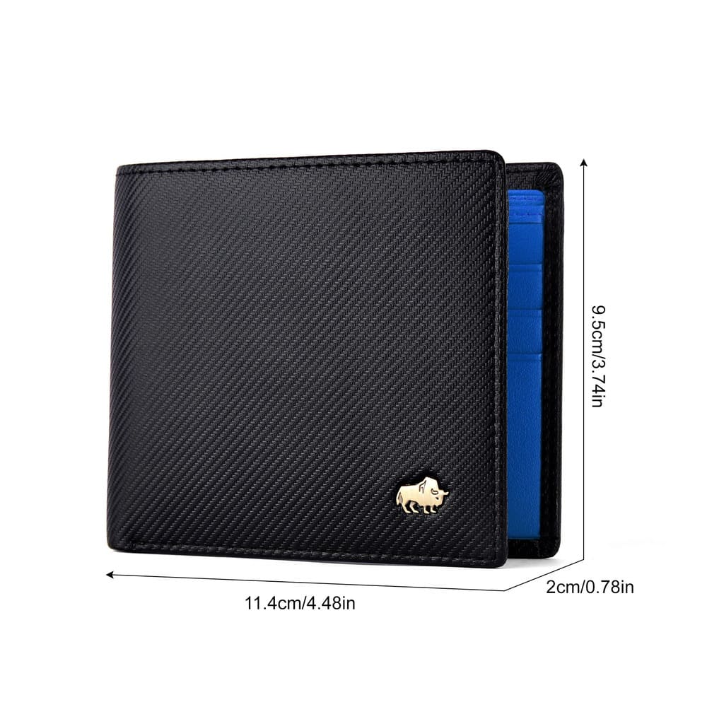 Carteira Bison Denim Bifold Couro Legítimo Original Carbon