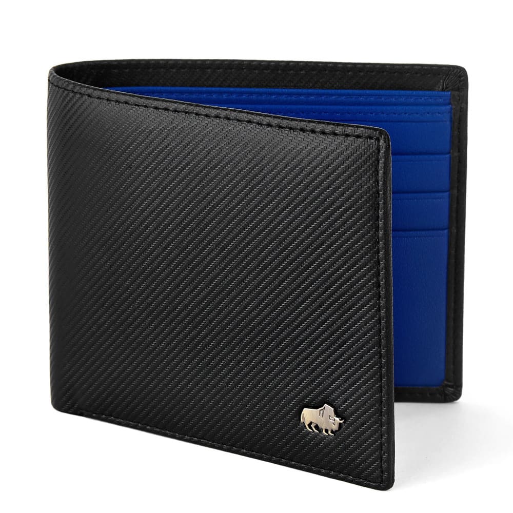 Carteira Bison Denim Bifold Couro Legítimo Original Carbon