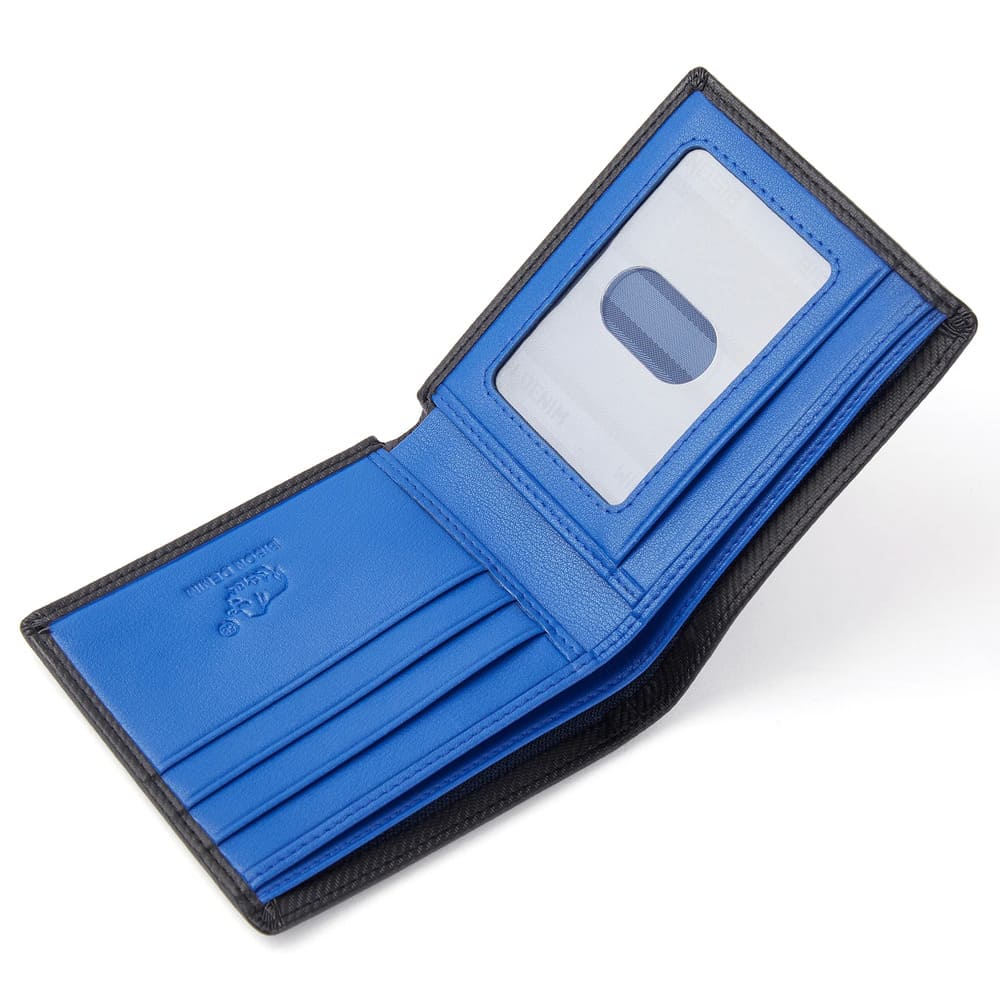 Carteira Bison Denim Bifold Couro Legítimo Original Carbon