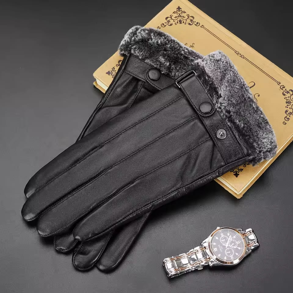 Luva Bison Denim para Inverno Couro Legítimo Original Monaco