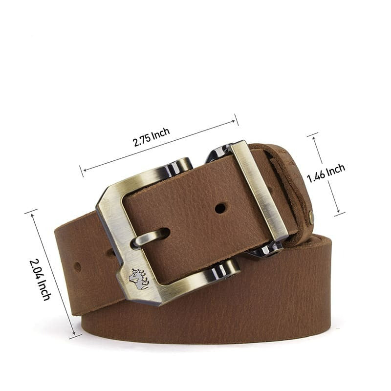 Cinto Bison Denim Couro Legítimo Original Cowboy